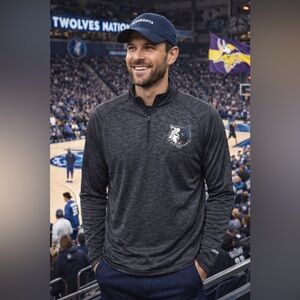 NWOT Adidas Minnesota Timberwolves Charcoal Ultimate Tee 1/4 Zip XL Climalite